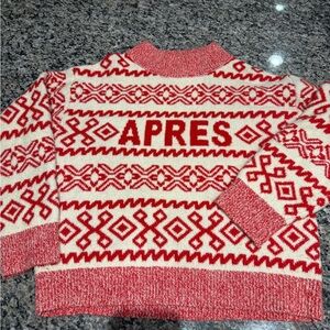 a new day Red and Cream Geometric Men's Sweater